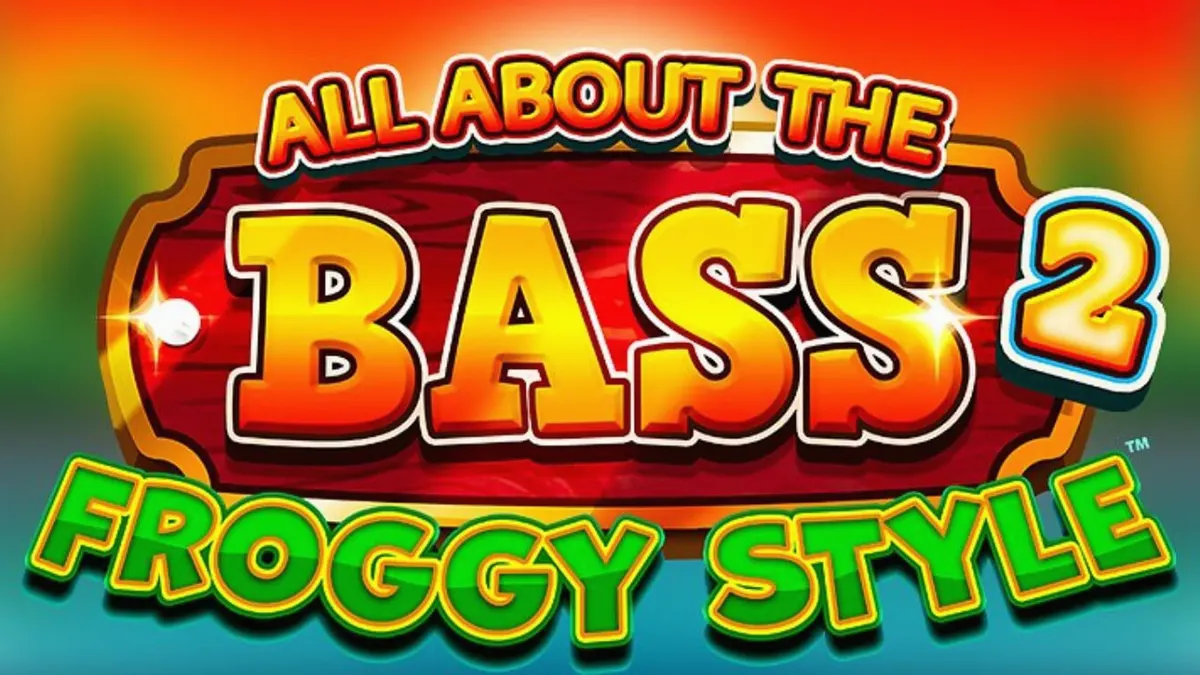 Visual vibrante do slot All About the Bass 2: Froggy Style com personagens pescadores e sapos